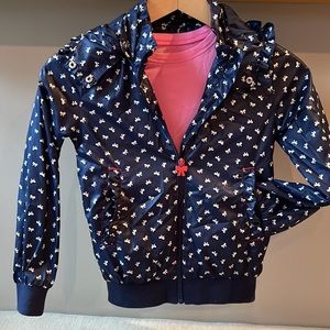H&M Girls Light Blue with White Bows Jacket (US 7-8Y)